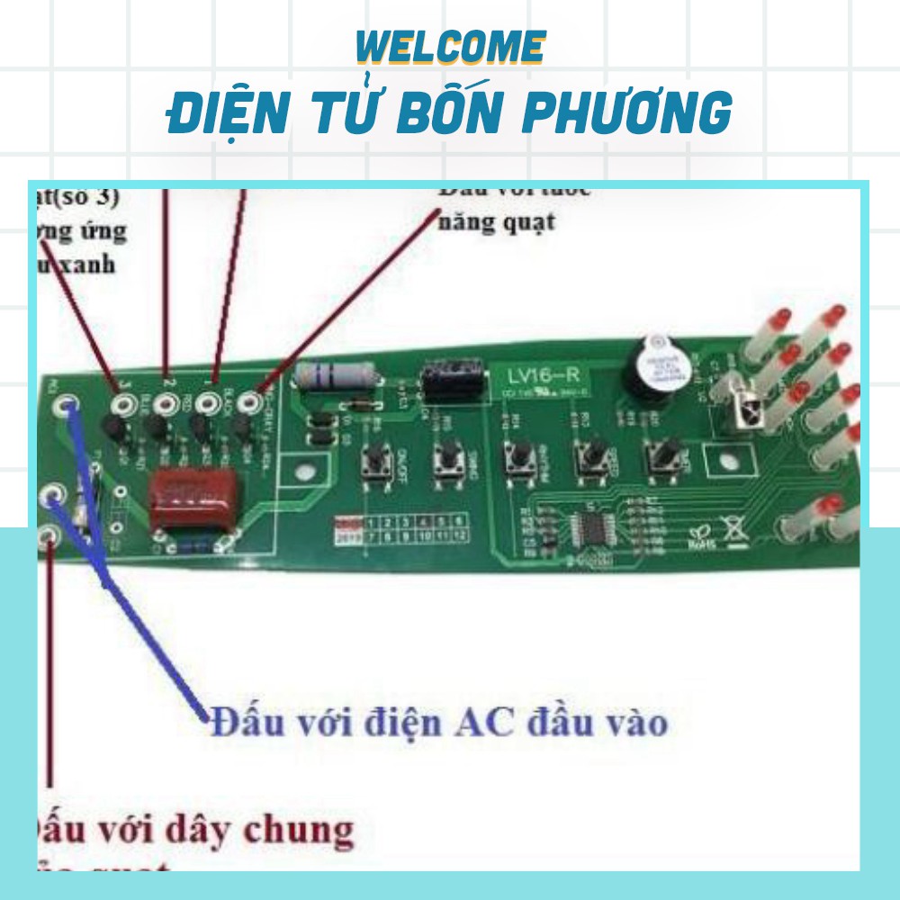 Mạch Quạt Điều Khiển Từ Xa Cho Mitsubishi LV16 RT/RR/RS