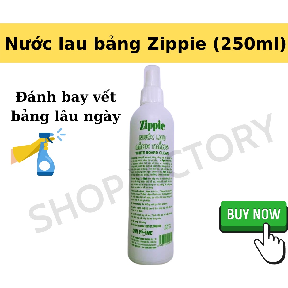 Nước lau bảng Zippie (chai 250ml)