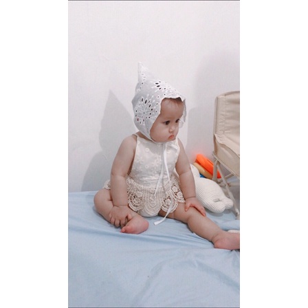 Mũ ren tiểu thư phong cách Hàn Quốc cho bé