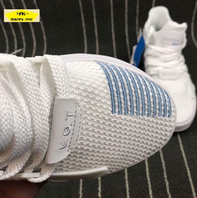(Full box) Giày adidas EQT BASK ADV trắng kẻ xanh gót xanh | BigBuy360 - bigbuy360.vn