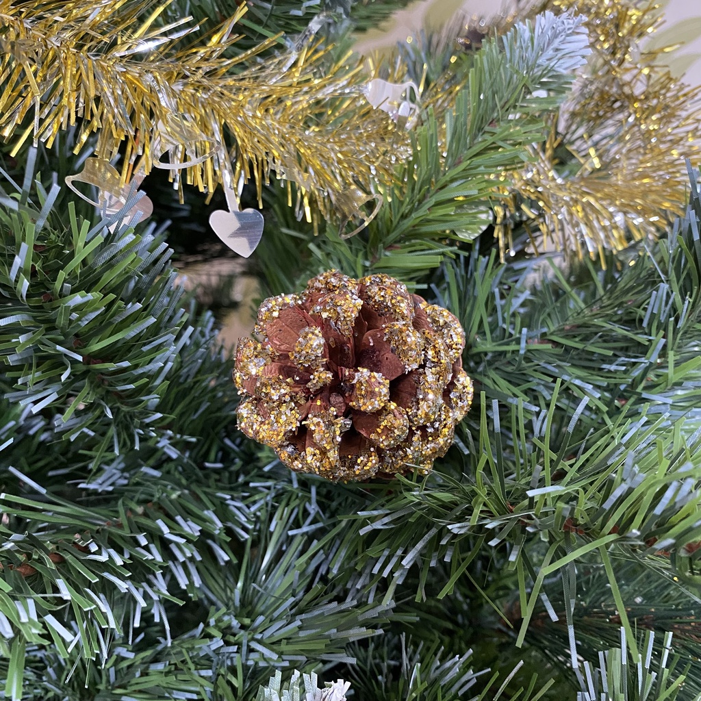 Cây Thông Noel 3 Loại Lá Gắn Trái Thông Cây Thông Dầy Lá Nhiều Nhánh Hàng Cao Cấp Dễ Lắp Đặt Không Gồm Phụ Kiện