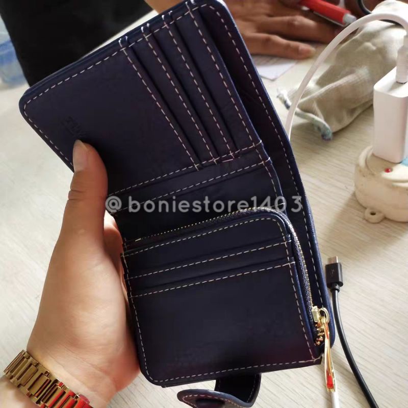 Ví Nữ Ngắn Gấp Gọn Đựng Tiền Đựng Nhiều Thẻ In Hình Gấu Dễ Thương Mẫu Mới