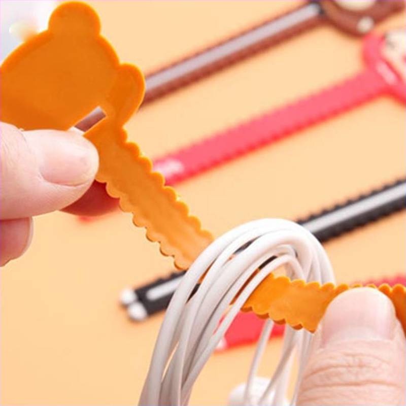 [Hot Promos] Dây Quấn Cáp PVC Đa Năng / Bộ Chia Dây Cáp Hoạt Hình Dễ Thương Tái Sử Dụng Được Sắp Xếp Gọn Gàng Dây Cáp /