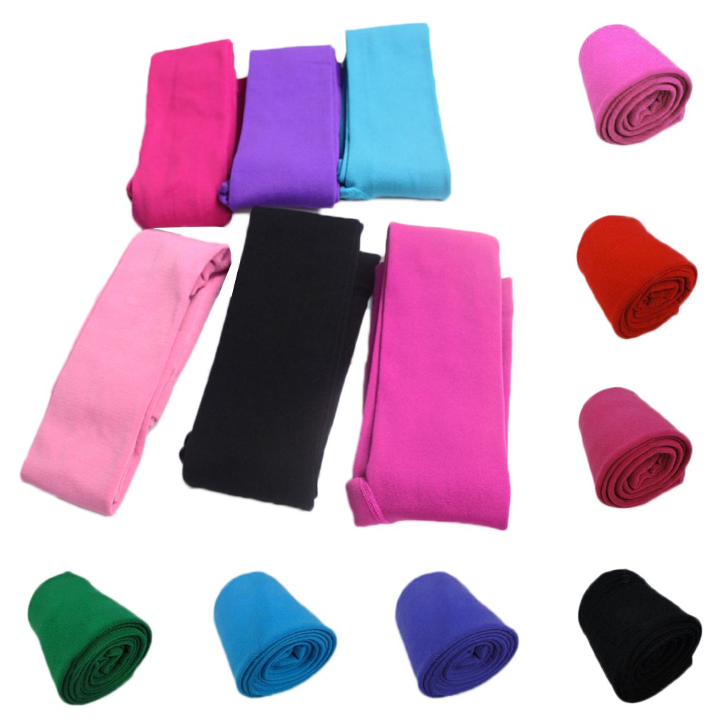 Baju Budak Perempuan Quần Legging Lót Lông Cừu Ôm Dáng Co Giãn Màu Trơn Giữ Ấm Mùa Đông Cho Bé