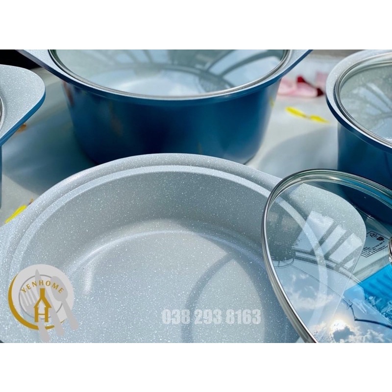 BỘ 4 NỒI V-LINE ĐẾ TỪ ECORAMIC KÍCH THƯỚC 18CM,20CM,22CM,24CM