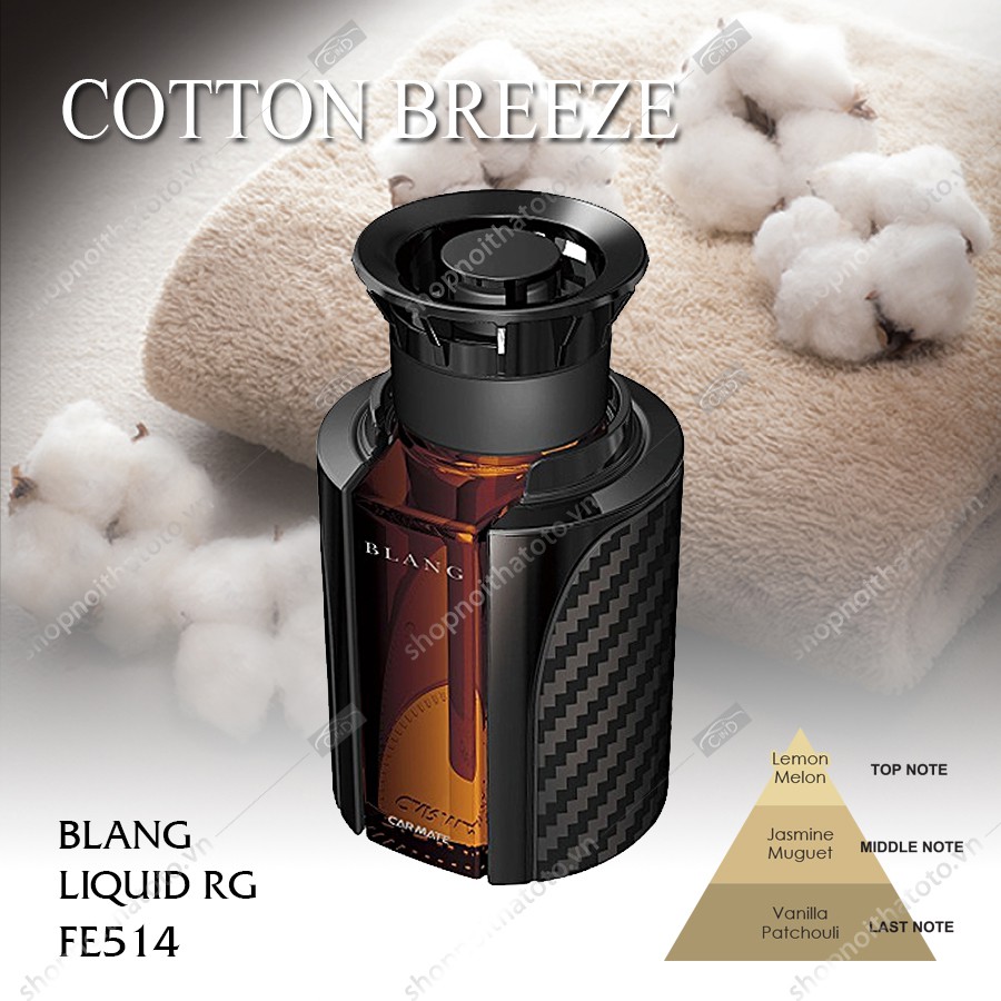 [Mã BMLT35 giảm đến 35K đơn 99K] Nước Hoa Ô Tô CARMATE Blang Liquid RG FE514 Cotton Breeze 100ml - Nhập Khẩu Chính Hãng