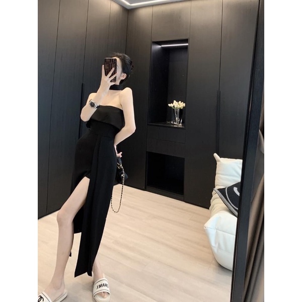 Váy quây dài + chocker