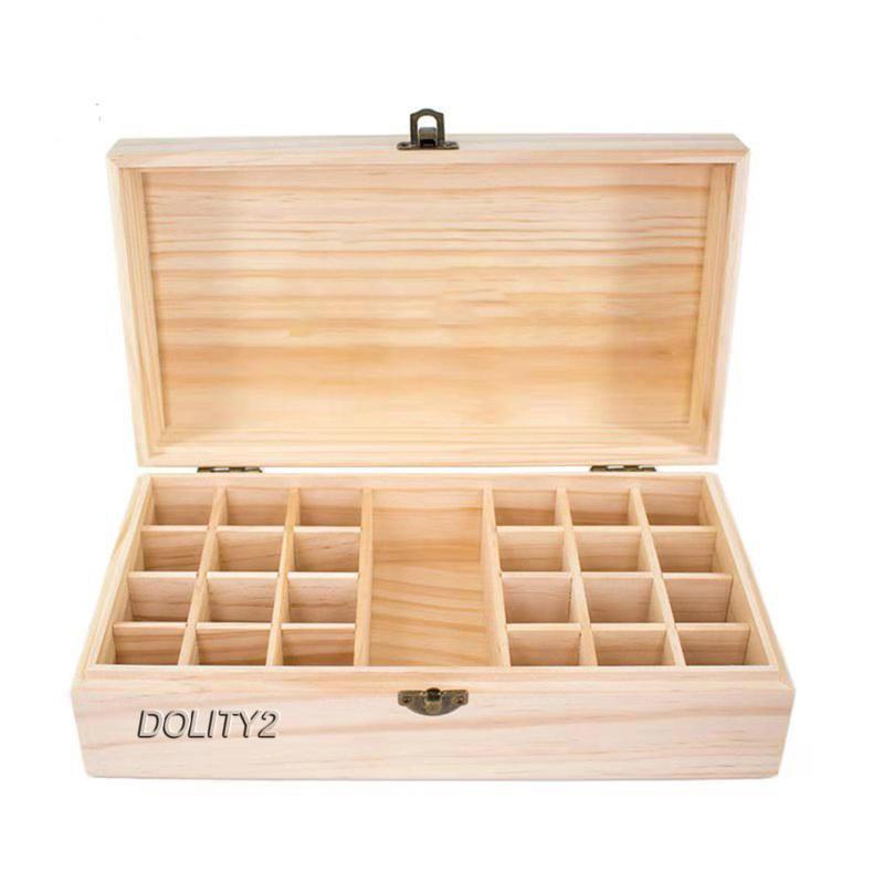 [Dolity2] Hộp Gỗ Đựng 25 Lọ Tinh Dầu