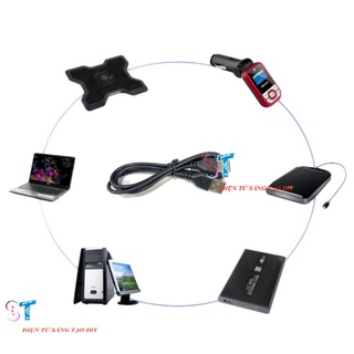 Dây Cáp USB A 2.0 2 Đầu Đực Đực Dài 1m