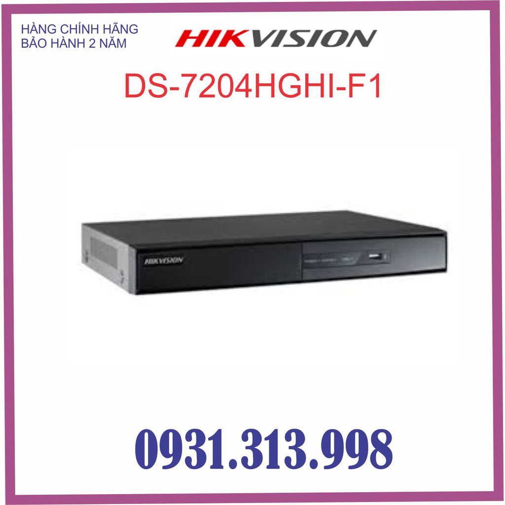 ĐẦU GHI HÌNH HIKVISION DS-7204HGHI-F1 4 KÊNH )