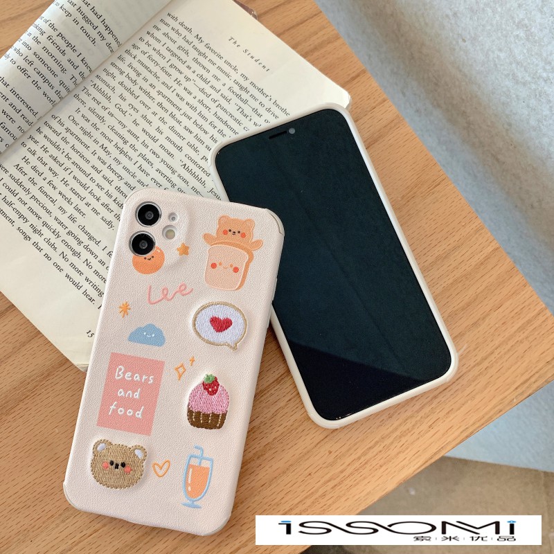Ốp Điện Thoại Thêu Họa Tiết Hoạt Hình Đáng Yêu Cho Iphone X Xs 12 11pro Max | BigBuy360 - bigbuy360.vn