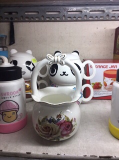 Bộ bể cá đôi và giỏ sứ