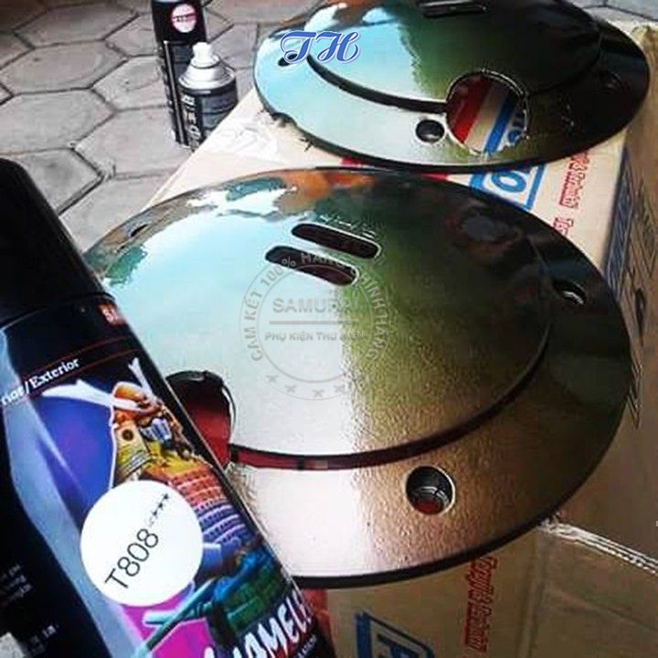 Combo 4 chai sơn samurai Màu 3D Khameleon K4/T808**** gồm: uch210 - 109A - T808 - k1k - giấy nhám p800