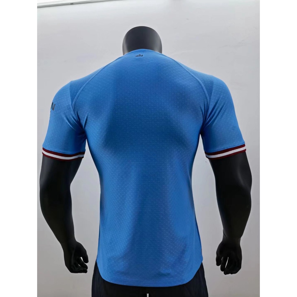 Áo Thun Đá Banh Màu Xanh In Số 2022-23 Manchester City Cho Nam