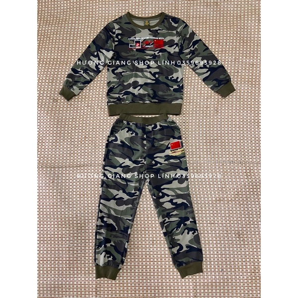 Set nỉ rằn ri trẻ em thời trang cao cấp