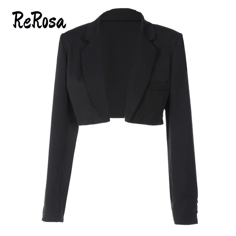 Áo khoác ReRosa dáng ngắn dễ phối đồ kiểu dáng thời trang dành cho nữ
