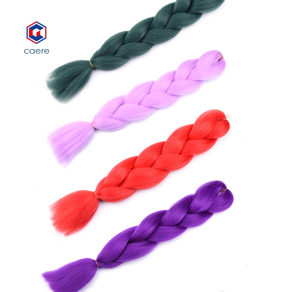 Caere_Women Jumbo Crochet Braiding Ombre Color Synthetic Kanekalon Hair Extensions