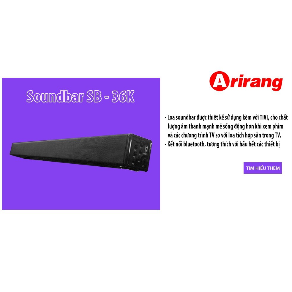 Loa Soundbar Arirang SB-36K 60W (Đen)