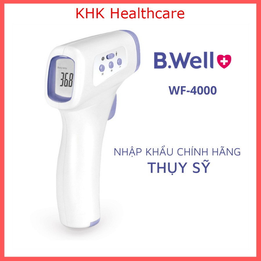 Nhiệt kế hồng ngoại B-Well WF-4000 đo nhanh 1 giây không chạm, nhập khẩu từ Thuy Sỹ - KHK Healthcare