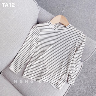 Áo thun dài tay trắng sọc ngang cho bé của Mama Ơi - Thời trang cho bé