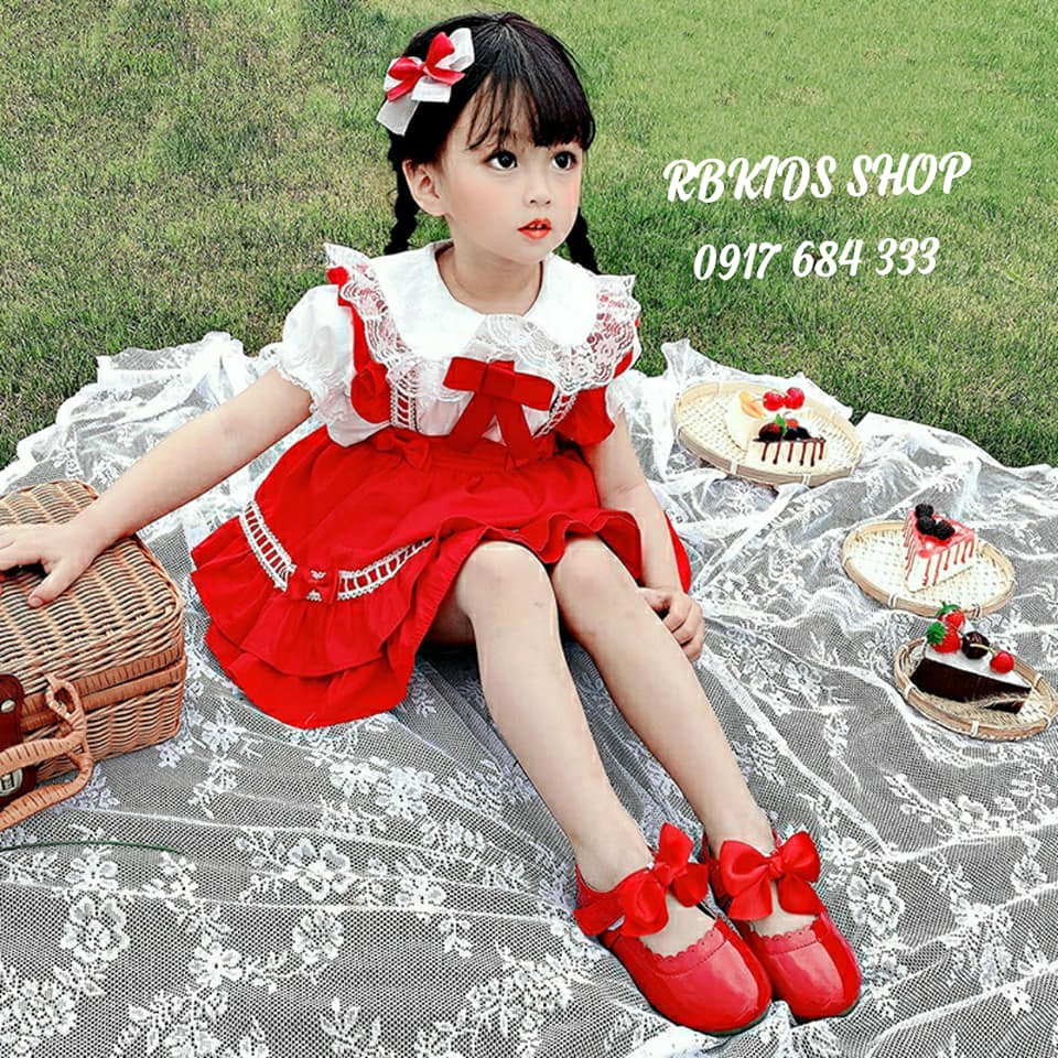 Giày Búp Bê Cài Nơ Dễ Thương Da Mềm Loại 1