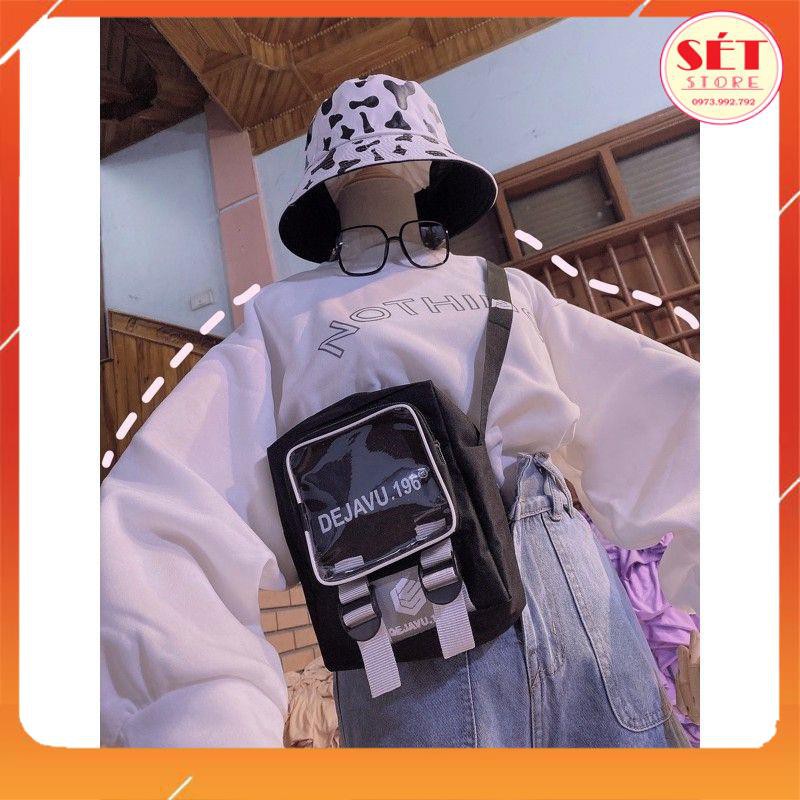 [QUÀ TẶNG LÀ 1C KHẨU TRANG NHA BẠN] Túi đeo chéo Deja196, túi xách nữ,đeo vai nam nữ - 2 màu TRẮNG,ĐEN -Setstore | BigBuy360 - bigbuy360.vn