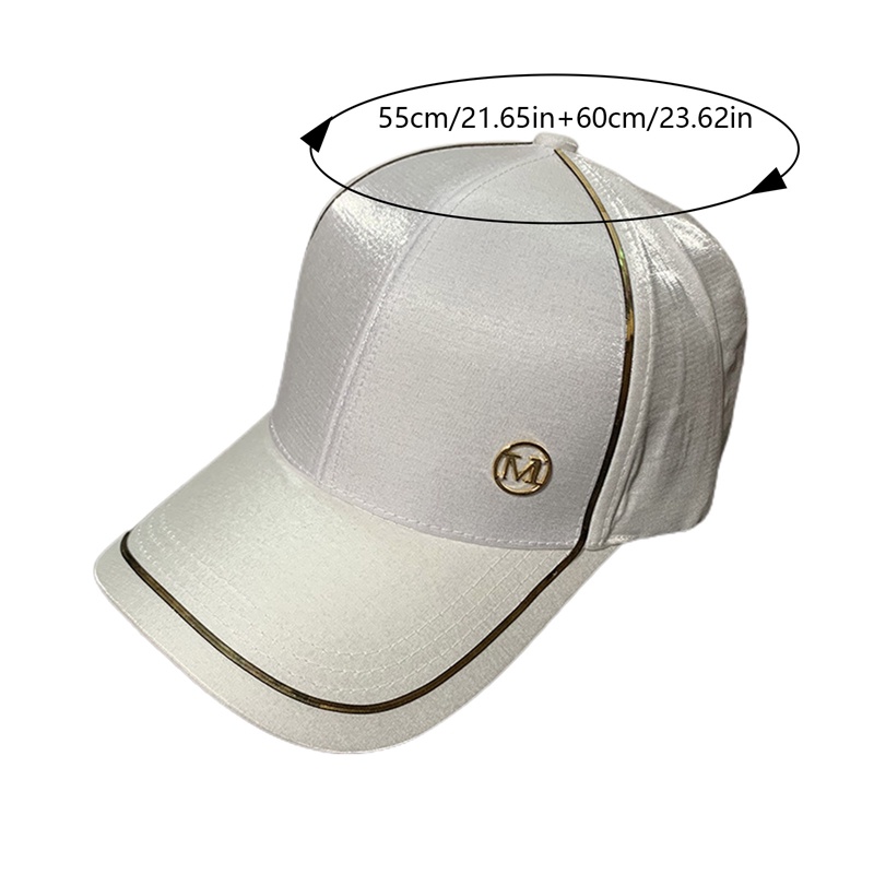 Mũ Lưỡi Trai Vải Satin In Chữ M Phong Cách Hip Hop Thời Trang Xuân Hè Cho Bạn Gái