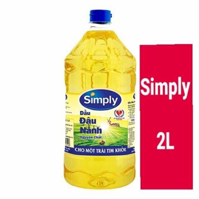 Dầu ăn Simply 2L đậu nành (date mới nhất)