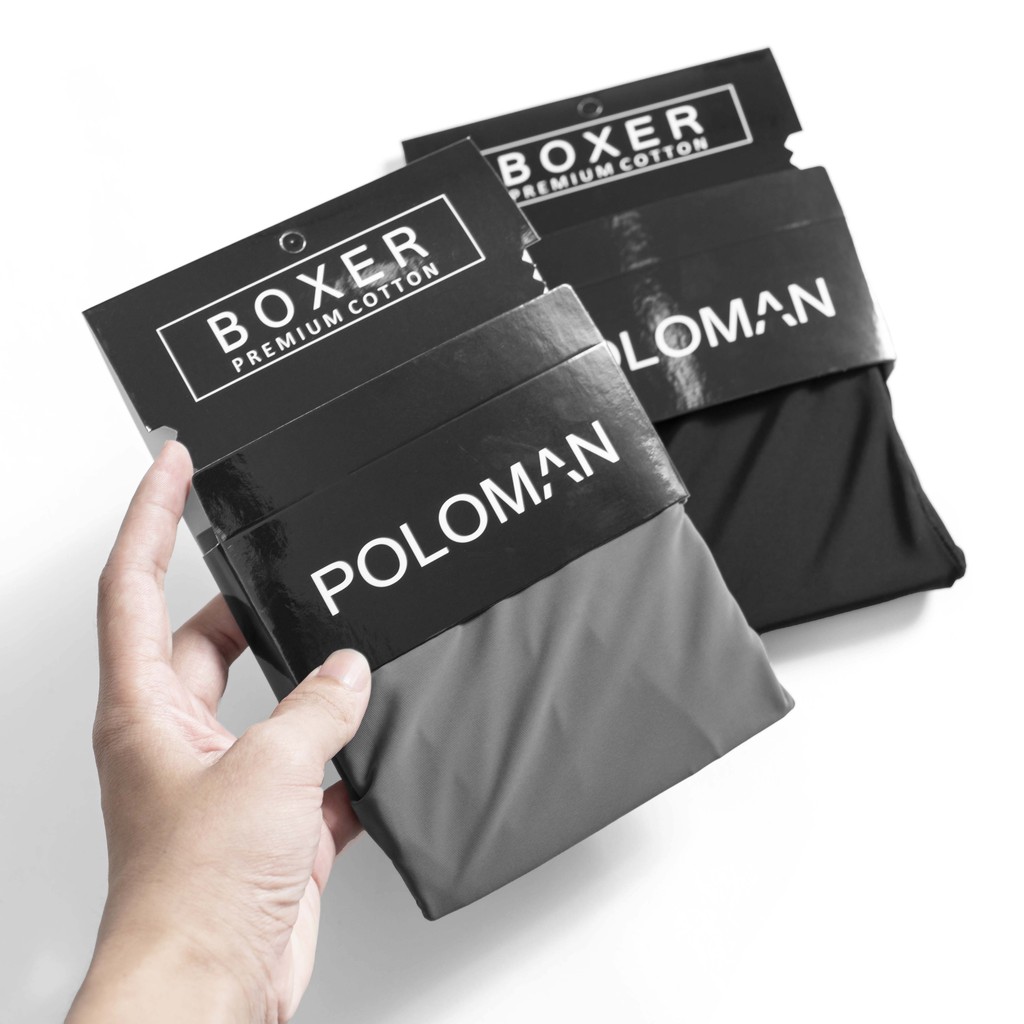 Quần lót Boxer nam vải lụa băng tự nhiên 100% thoáng khí,co giãn cao cấp POLOMAN