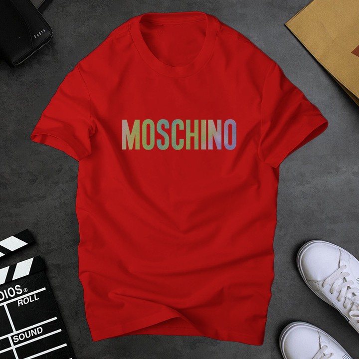Áo thun nam cổ tròn Moschino Phản quang 7 màu cá tinh , lịch lãm - Vải dầy dặn con giãn tốt | Ur sport