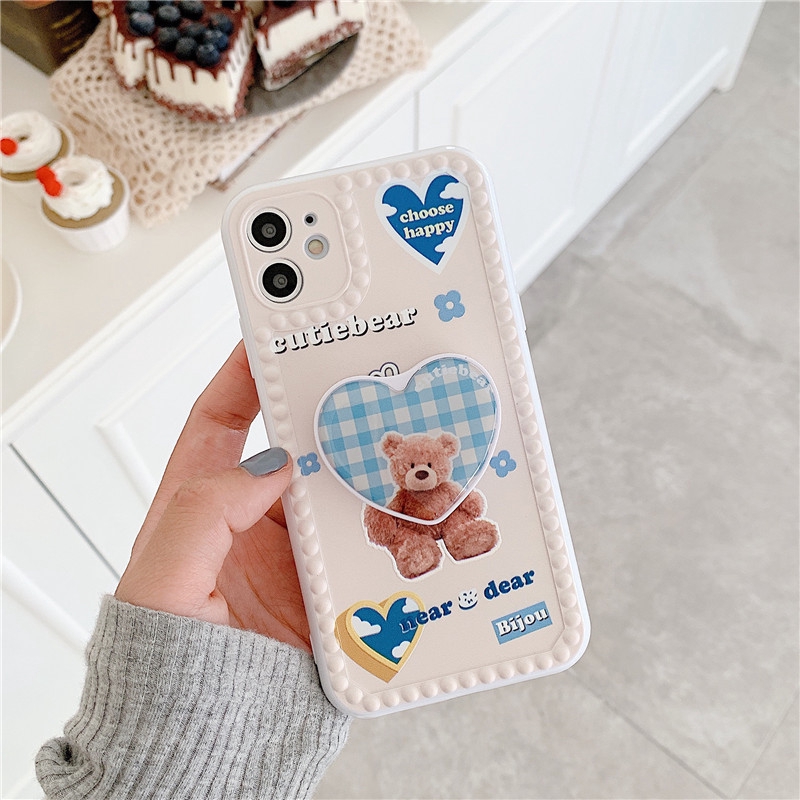 Ốp Điện Thoại Mềm Có Giá Đỡ Hình Gấu Cho Apple X / Xs / Xr / Se 7 / 11se20 | BigBuy360 - bigbuy360.vn