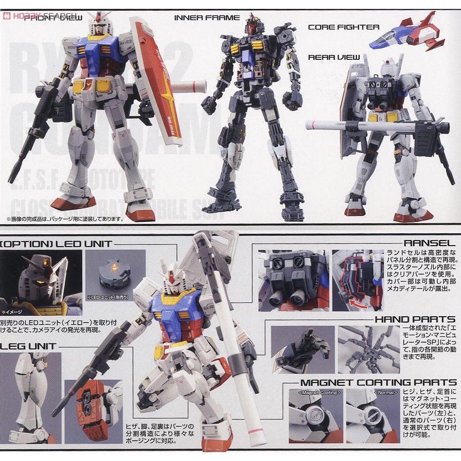 [Freeship Extra - Có sẵn] Mô hình nhựa lắp ráp MG 1/100 RX-78-2 Gundam Ver 3.0 RX78 Gunpla BANDAI