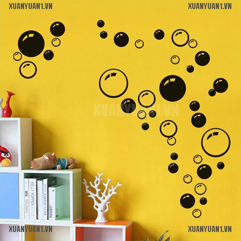 [XUANYUAN1] Decal Dán Tường Phòng Tắm Nghệ Thuật Tháo Rời Được