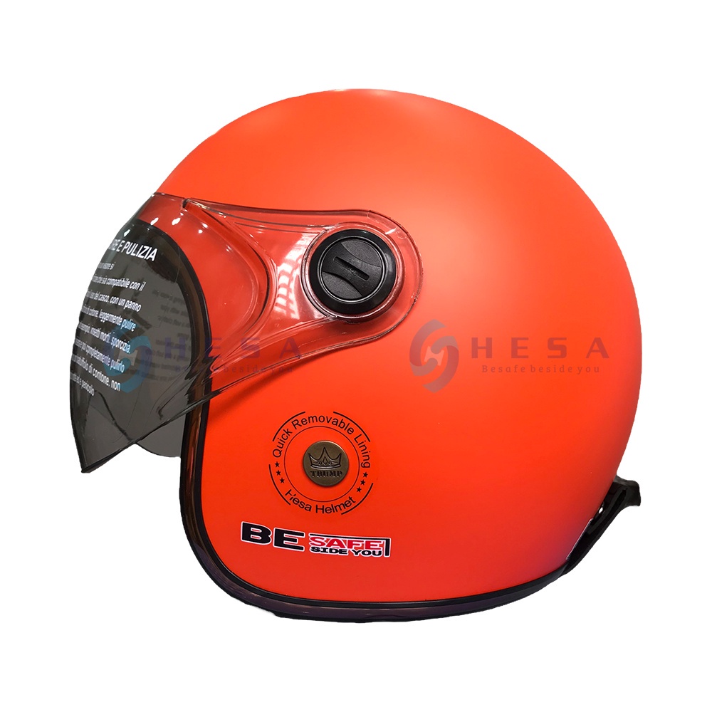 Mũ Bảo Hiểm HESA 3/4 Đầu Có Kính Trùm Đầu Hàng Chính Hãng Bảo Hành 5 Năm