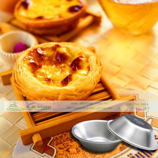 Khuôn tart b05 khuôn nướng bánh tart trứng hợp kim nhôm 10 chiếc