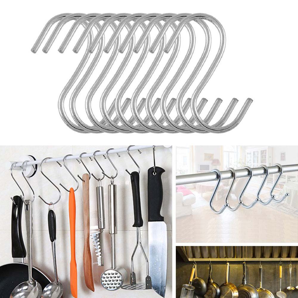 Bộ 5/ 10/ 20 móc treo hình chữ S bằng thép không gỉ tiện lợi