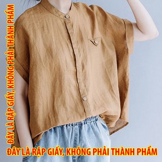 Rập giấy LL015 - Sơmi cổ trụ, tay liền