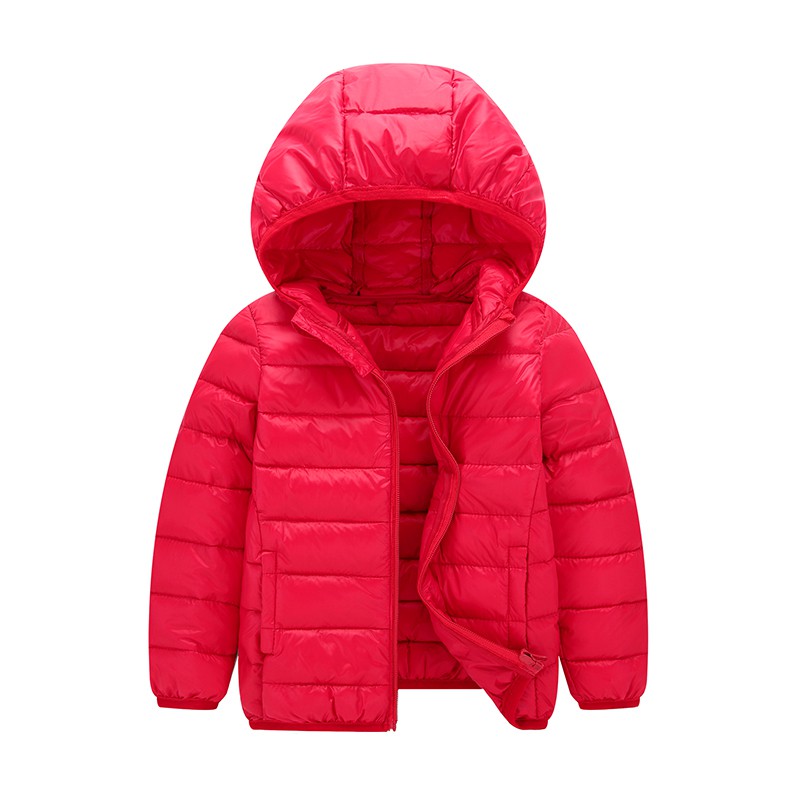 ☢Children down cotton-padded jacket thin boy clothes 2019 new small children's clothing baby hooded girls