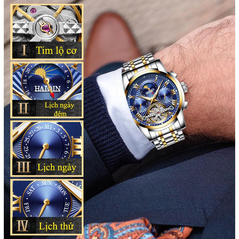 ĐỒNG HỒ NAM HAIQIN đồng hồ Cơ automatic Lộ Cơ Chạy Đầy Đủ Các Kim | BigBuy360 - bigbuy360.vn