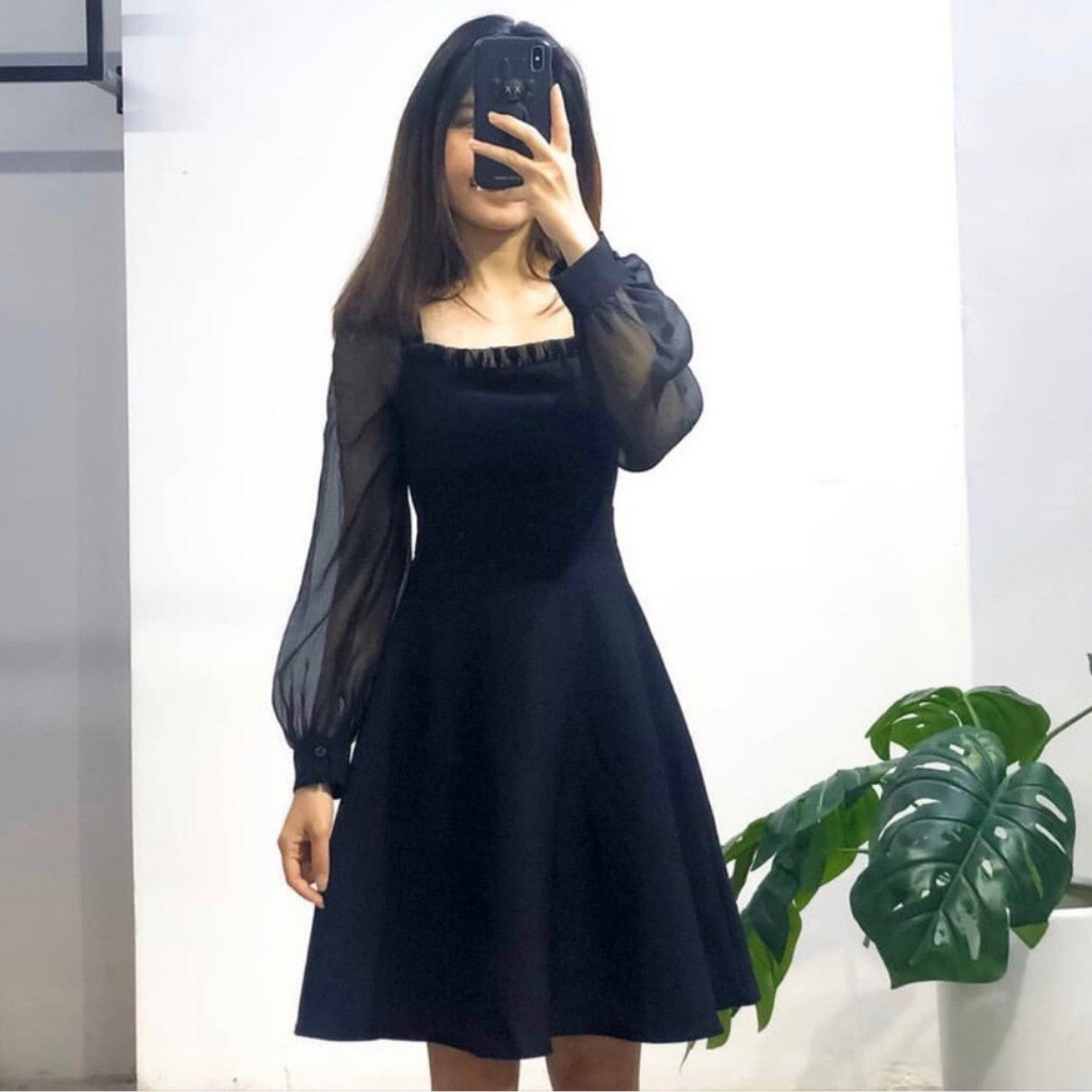 Đầm trắng xòe tay phồng dễ thương Babe Dress | BigBuy360 - bigbuy360.vn