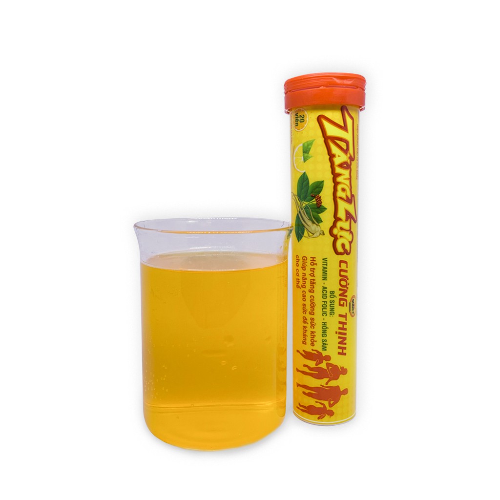 C sủi, viên sủi tăng lực Cường Thịnh bổ sung vitamin - Acid folic - Hồng sâm, 20 viên/tuýp | BigBuy360 - bigbuy360.vn