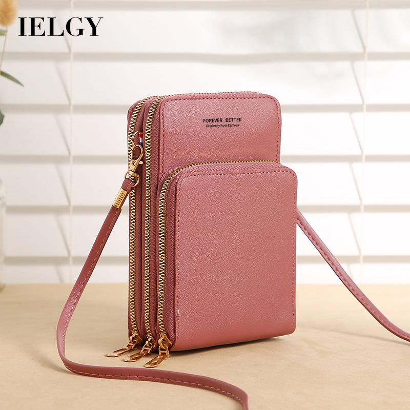 Túi Đựng Điện Thoại Di Động Màu Trơn Đa Năng Có Thể Chạm Màn Hình Cảm Ứng