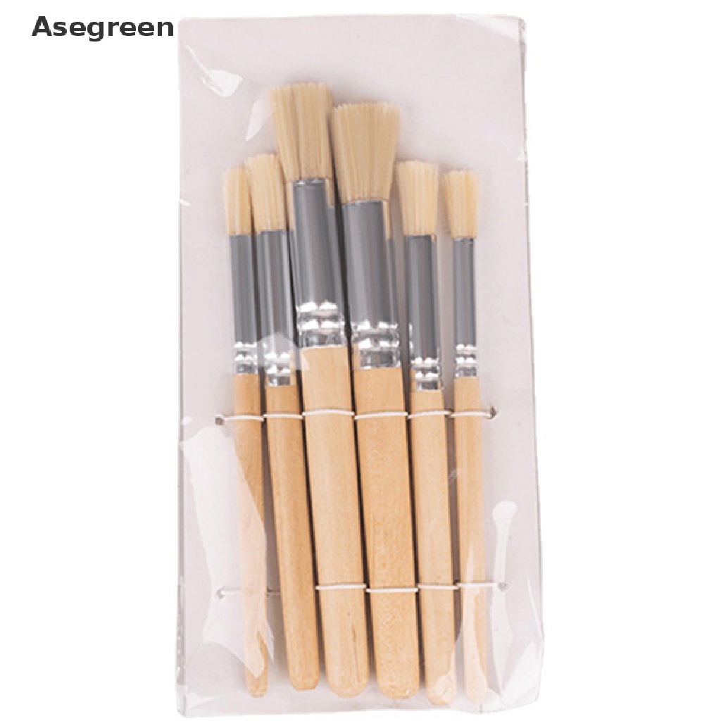 Bộ 6 Cọ Vẽ Màu Nước Cán Gỗ Chuyên Dụng