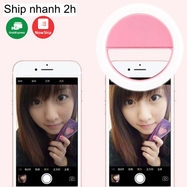 Đèn led 35 bóng kẹp điện thoại hỗ trợ chụp hình selfie, đem đến bức ảnh tươi sáng,  đèn led hình tròn selfie