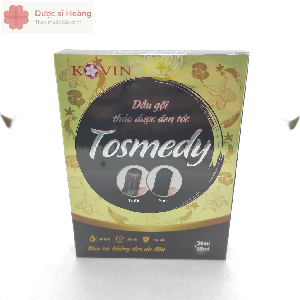 [Chính hãng] TOSMEDY -Dầu Gội Thảo Dược Đen Tóc, Nhuộm Tóc Đen, Nhuộm Phủ Bạc