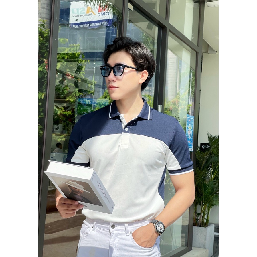 Áo thun cá sấu nam phối màu, áo thun polo nam có cổ thời trang vải mềm mịn, thấm hút tốt - HK238