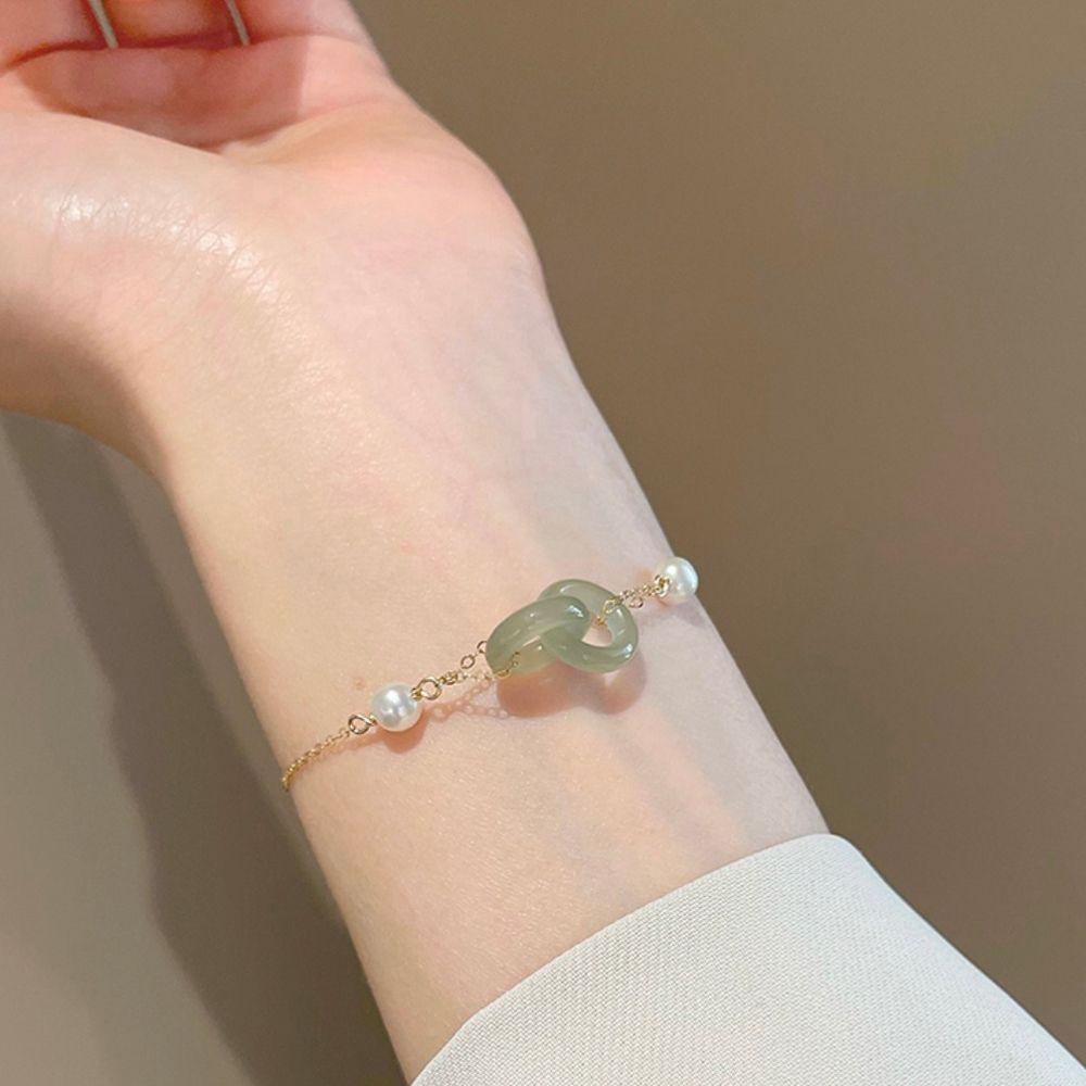 Vòng Tay Đính Hạt Ngọc Trai Cổ Điển Thời Trang Cho Nữ