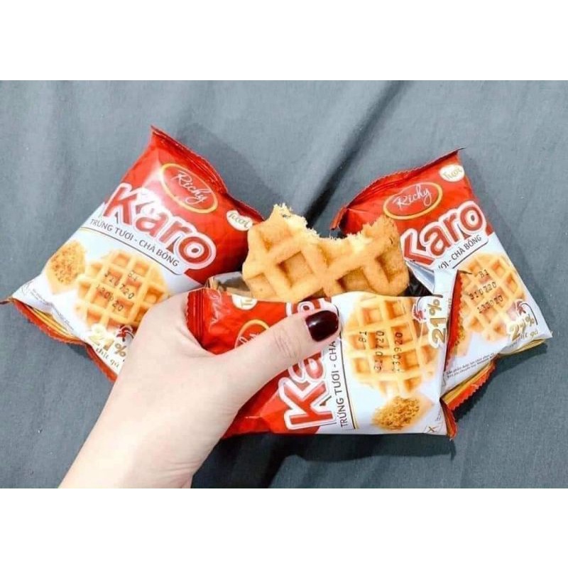 BÁNH KARO CHÀ BÔNG GÀ 2 VỊ TRUYỀN THỐNG VÀ PHÔ MAI HOÀNG KIM BỊCH 156G (1 BỊCH 6 GÓI) | BigBuy360 - bigbuy360.vn