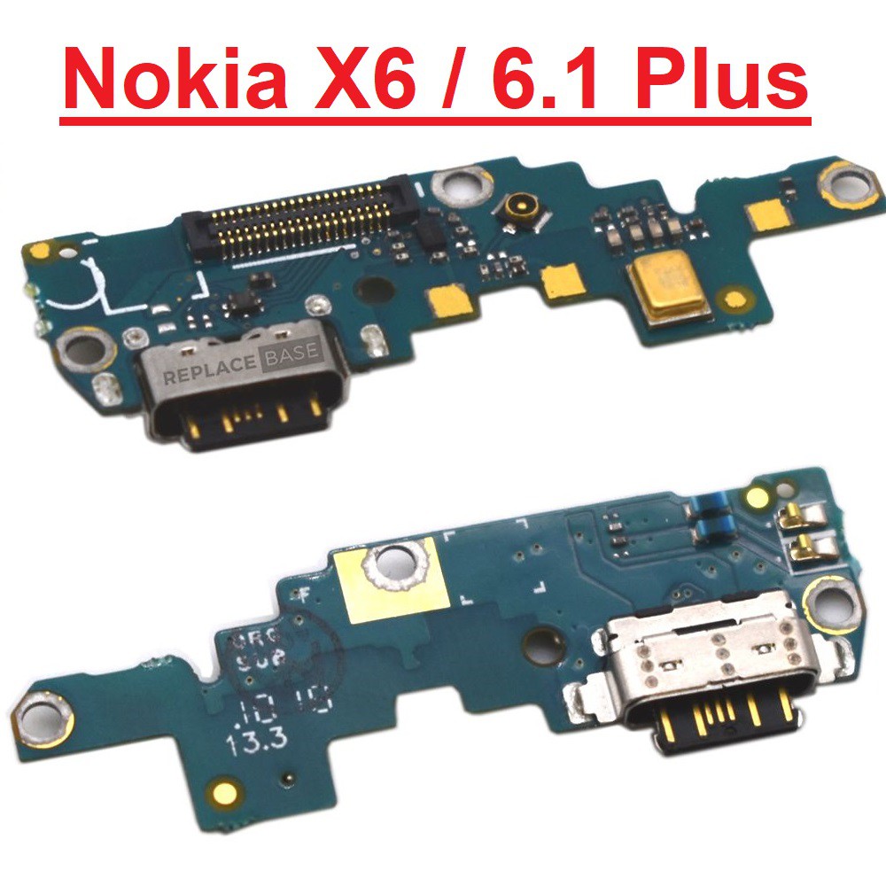 Cụm mạch sạc Zin NOKIA X6 / 6.1 Plus kèm micro jack tai nghe charger port usb bo main mainboard cổng chân sạc thay thế