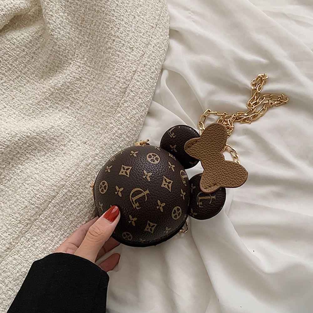 Túi Đeo Chéo Da PU Mini Họa Tiết Chuột Mickey Đơn Giản Nhiều Màu Sắc Thời Trang Cho Nữ